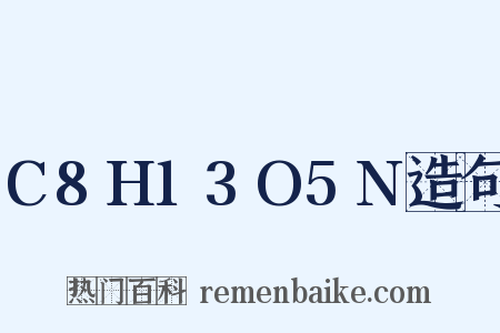 C8H13O5N造句是什么意思的图片